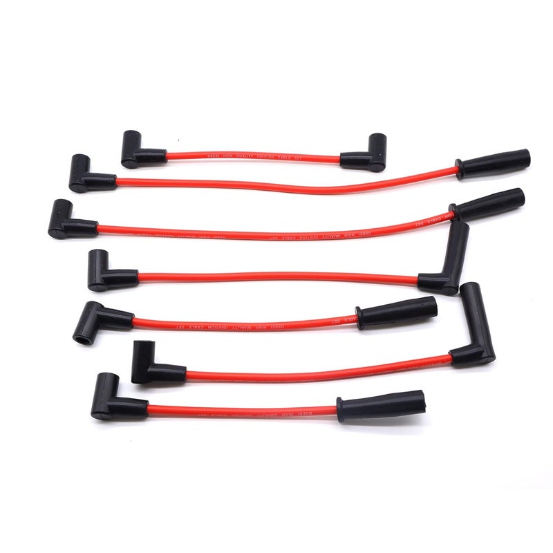 OXCANO 6716128 Ignition Spark Plug Wires Set of 7 Compatible with Jeep Cherokee 1991-1999, Comanche 1991-1992, Grand Cherokee 1993 1994 1995 1996 1997 1998, Wrangler 1991-1999 - Image 1